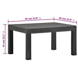 3 Piece Garden Lounge Set with Cushions PP Rattan Anthracite - Extra Image