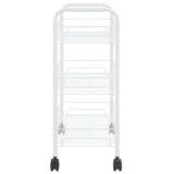 3-Tier Kitchen Trolley White 46x26x64 cm Iron - Top-Down View
