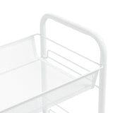 3-Tier Kitchen Trolley White 46x26x64 cm Iron - 45-Degree Angle