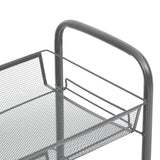 3-Tier Kitchen Trolley Grey 46x26x64 cm Iron - 45-Degree Angle