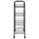 4-Tier Kitchen Trolley Black 46x26x85 cm Iron