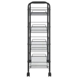 4-Tier Kitchen Trolley Black 46x26x85 cm Iron - Top-Down View