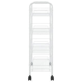 4-Tier Kitchen Trolley White 46x26x85 cm Iron