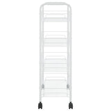 4-Tier Kitchen Trolley White 46x26x85 cm Iron - Top-Down View