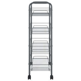 4-Tier Kitchen Trolley Grey 46x26x85 cm Iron - Top-Down View