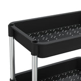 5-Tier Kitchen Trolley Black 42x29x128 cm Iron and ABS - 45-Degree Angle