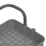 3-Tier Kitchen Trolley Grey 42x35x85 cm Iron and ABS - 45-Degree Angle