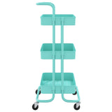 3-Tier Kitchen Trolley Turquoise 42x35x85 cm Iron and ABS - Top-Down View