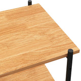 5-Tier Shelving Unit Black and Oak 80x40x163 cm