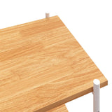 5-Tier Shelving Unit White and Oak 80x40x163 cm - Rear View