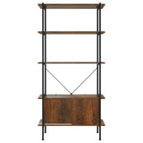 5-Tier Shelving Unit with Cabinet 80x40x163 cm Steel and Engineered Wood - Top-Down View