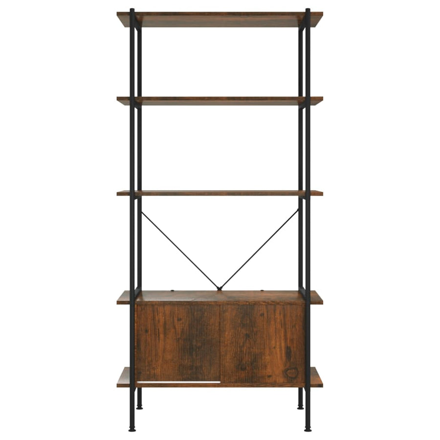 5-Tier Shelving Unit with Cabinet 80x40x163 cm