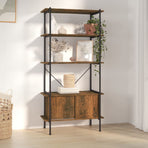 5-Tier Shelving Unit with Cabinet 80x40x163 cm