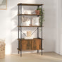 5-Tier Shelving Unit with Cabinet 80x40x163 cm