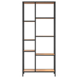 Book Shelf 80x30x180 cm Steel and Engineered Wood - Side View