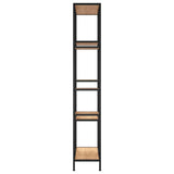 Book Shelf 80x30x180 cm Steel and Engineered Wood - Top-Down View