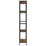 Book Shelf 80x30x180 cm Steel and Engineered Wood - Top-Down View