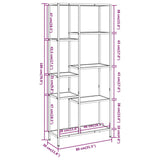Book Shelf 80x30x180 cm Steel and Engineered Wood