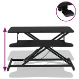 Adjustable Workstation 90x40x(13-50) cm Steel and Engineered Wood - Rear View