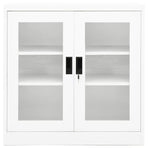 Office Cabinet White 90x40x90 cm Steel