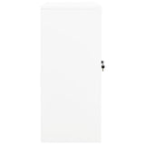 Office Cabinet White 90x40x90 cm Steel - Side View
