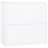 Office Cabinet White 90x40x90 cm Steel