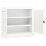 Office Cabinet White 90x40x90 cm Steel