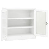 Office Cabinet White 90x40x90 cm Steel - 45-Degree Angle