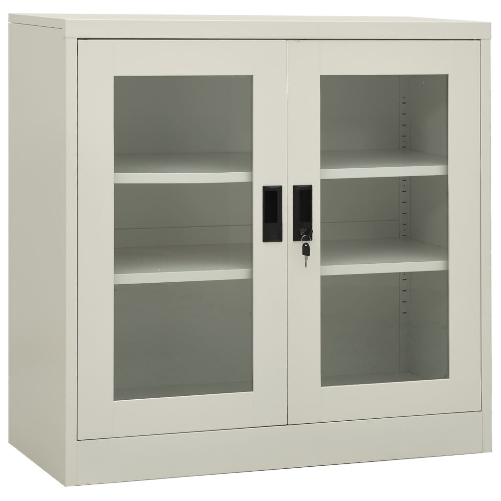 Office Cabinet Light Grey 90x40x90 cm Steel