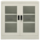 Office Cabinet Light Grey 90x40x90 cm Steel