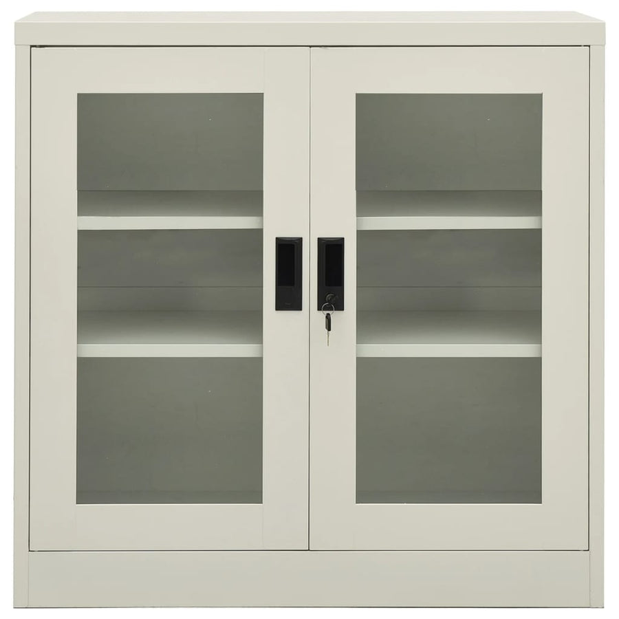 Office Cabinet Light Grey 90x40x90 cm Steel