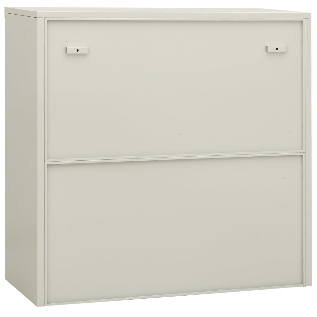 Office Cabinet Light Grey 90x40x90 cm Steel
