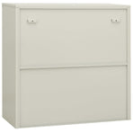 Office Cabinet Light Grey 90x40x90 cm Steel