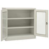 Office Cabinet Light Grey 90x40x90 cm Steel - 45-Degree Angle