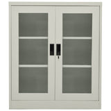 Office Cabinet Light Grey 90x40x105 cm Steel