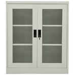 Office Cabinet Light Grey 90x40x105 cm Steel