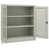 Office Cabinet Light Grey 90x40x105 cm Steel - 45-Degree Angle