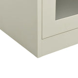 Office Cabinet Light Grey 90x40x105 cm Steel - Close-Up Angle