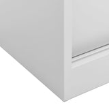 Office Cabinet with Sliding Door Light Grey 90x40x90 cm Steel - Rear View