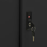 Office Cabinet with Sliding Door Black 90x40x90 cm Steel - Close-Up Angle