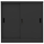 Office Cabinet with Sliding Door Anthracite 90x40x90 cm Steel