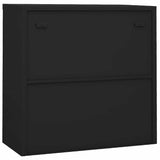 Office Cabinet with Sliding Door Anthracite 90x40x90 cm Steel - 45-Degree Angle