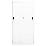 Office Cabinet with Sliding Door White 90x40x180 cm Steel