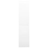 Office Cabinet with Sliding Door White 90x40x180 cm Steel - 45-Degree Angle