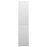 Office Cabinet with Sliding Door Light Grey 90x40x180 cm Steel - 45-Degree Angle