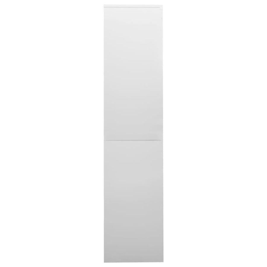 Office Cabinet with Sliding Door Light Grey 90x40x180 cm Steel