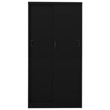 Office Cabinet with Sliding Door Black 90x40x180 cm Steel