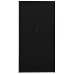 Office Cabinet with Sliding Door Black 90x40x180 cm Steel