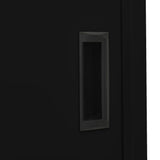 Office Cabinet with Sliding Door Black 90x40x180 cm Steel