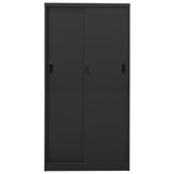 Office Cabinet with Sliding Door Anthracite 90x40x180 cm Steel